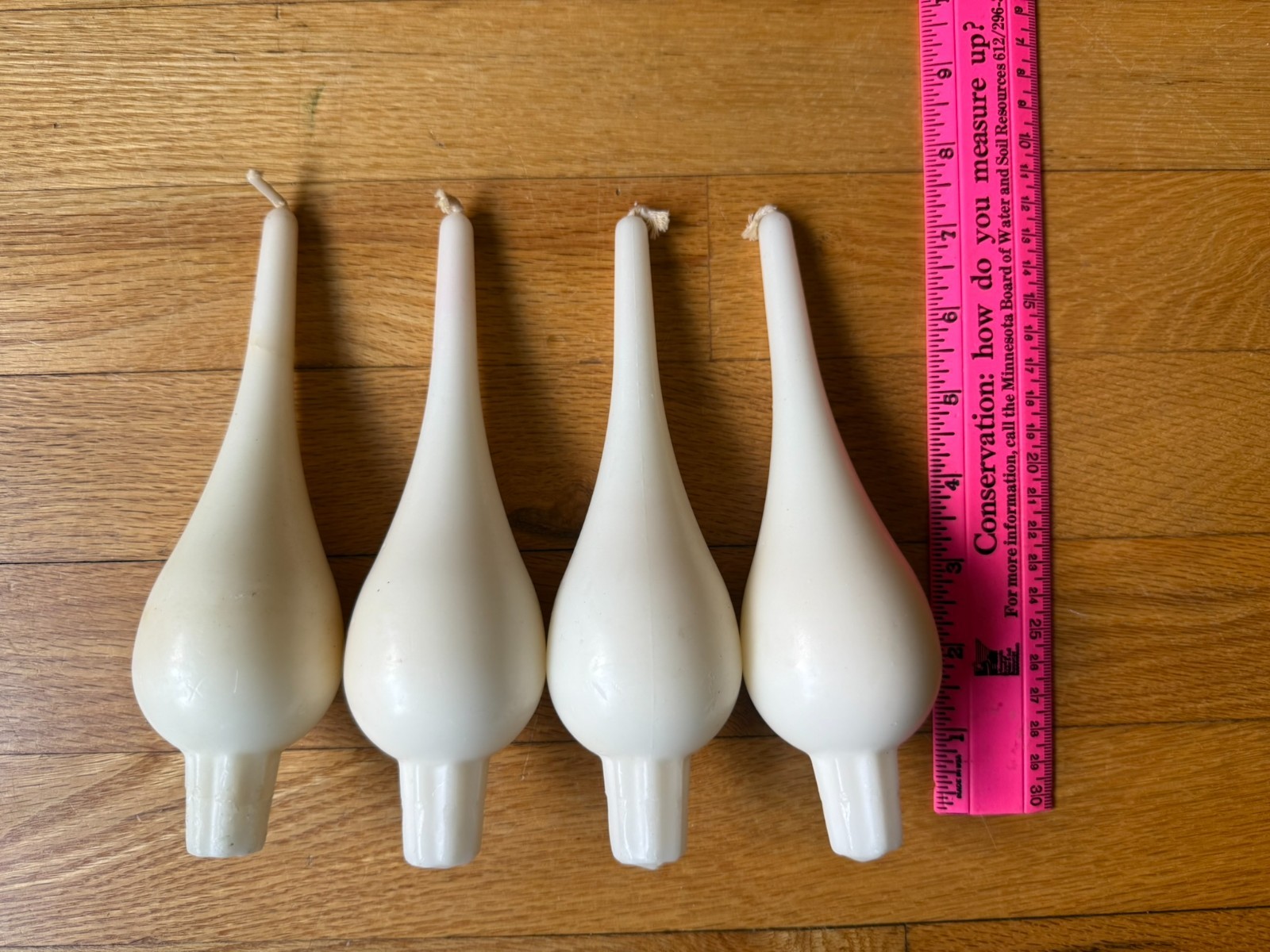4 SWEDISH TEARDROP CANDLES – Large Size – 7.25 Inches – Scandinavian