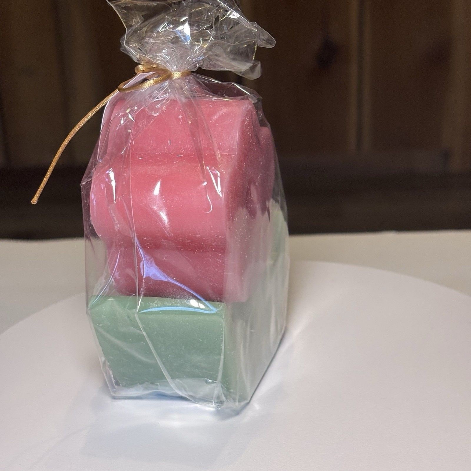 Flower Pillar Candle 4 inches Unscented Yellow Gift -Floral – Spring NEW!
