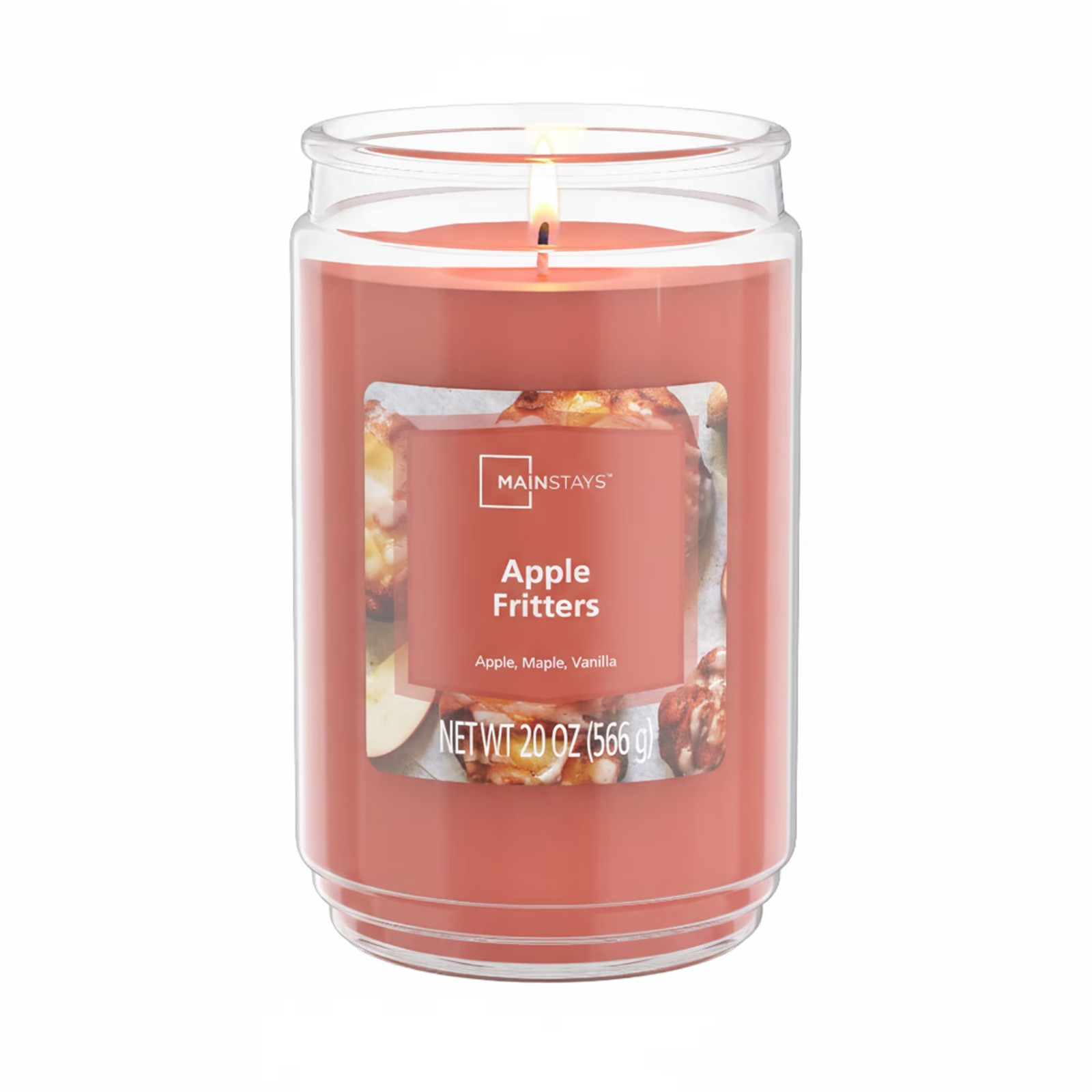 Single-Wick scented Glass jar candle Apple Fritters 20oz….