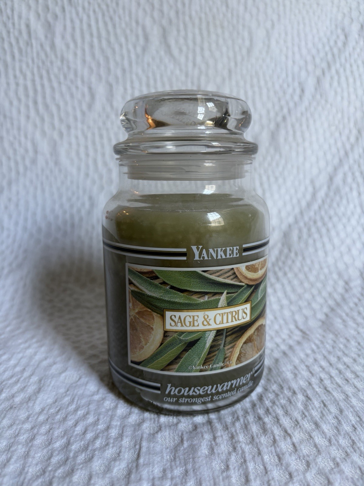 Yankee Candle Sage & Citrus Scented, Classic 22oz Large Jar Single Wick