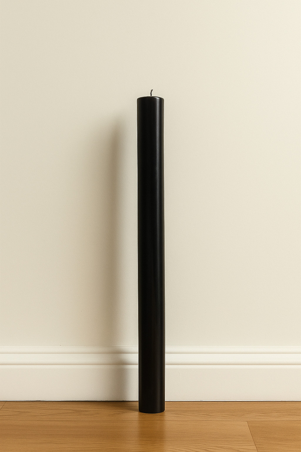 Black Pillar Candle 28 inch Tall Unscented Gothic Wedding Altar Centerpiece