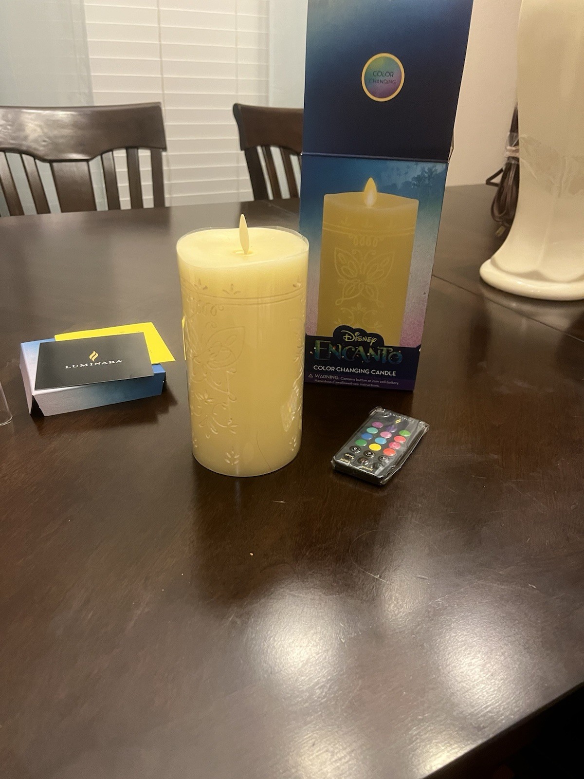 Luminara Flameless LED Color Changing Pillar Candle Remote Disney Encanto
