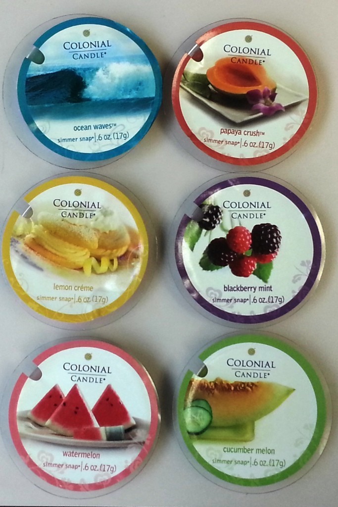 Colonial Candle @ Home Simmer Snap Tart – Various Scents – U Pick – Low Shipping