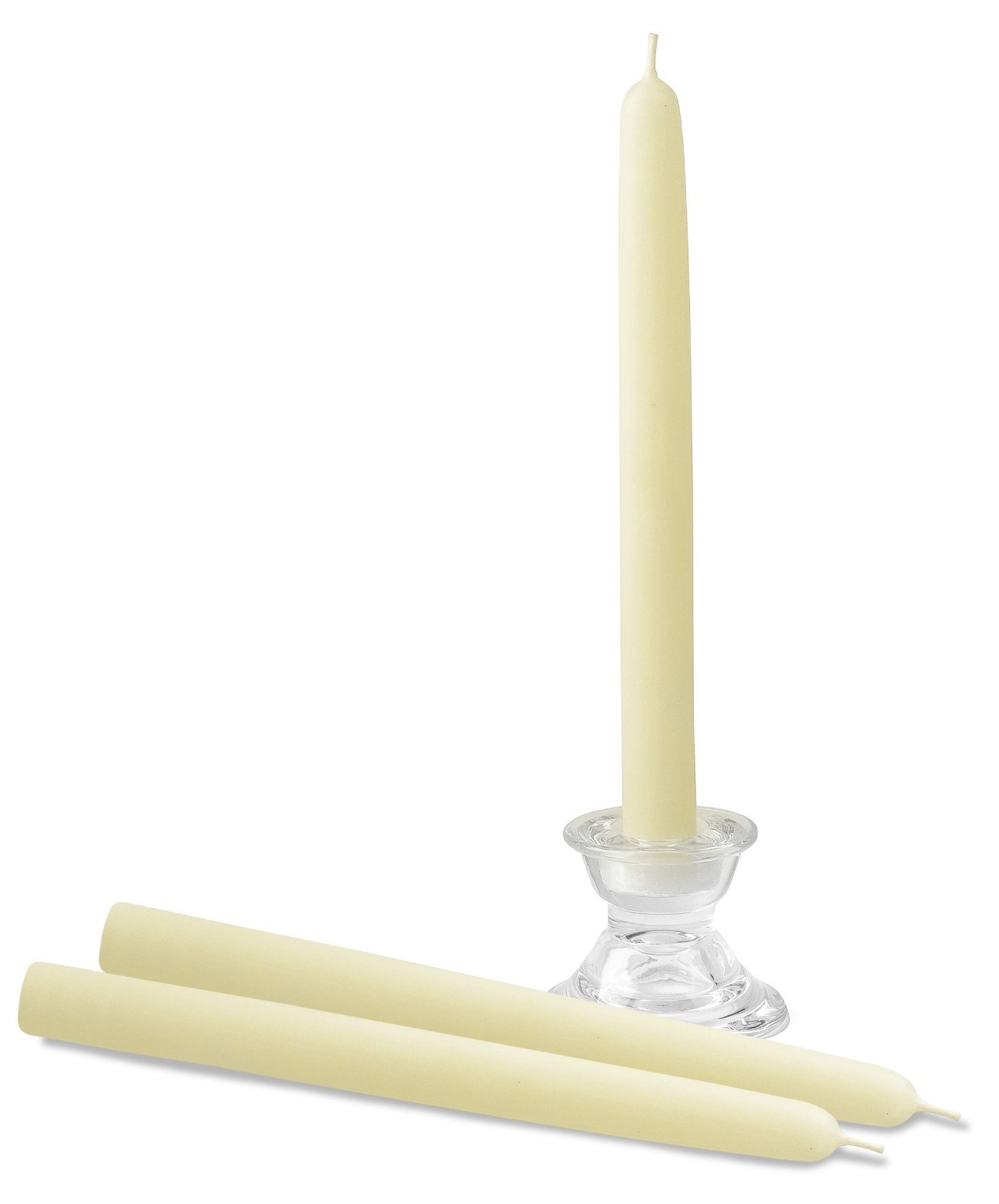 10″ Beeswax Taper Candles – 12 Pack, Handmade, All Natural, Unscented, White, 10