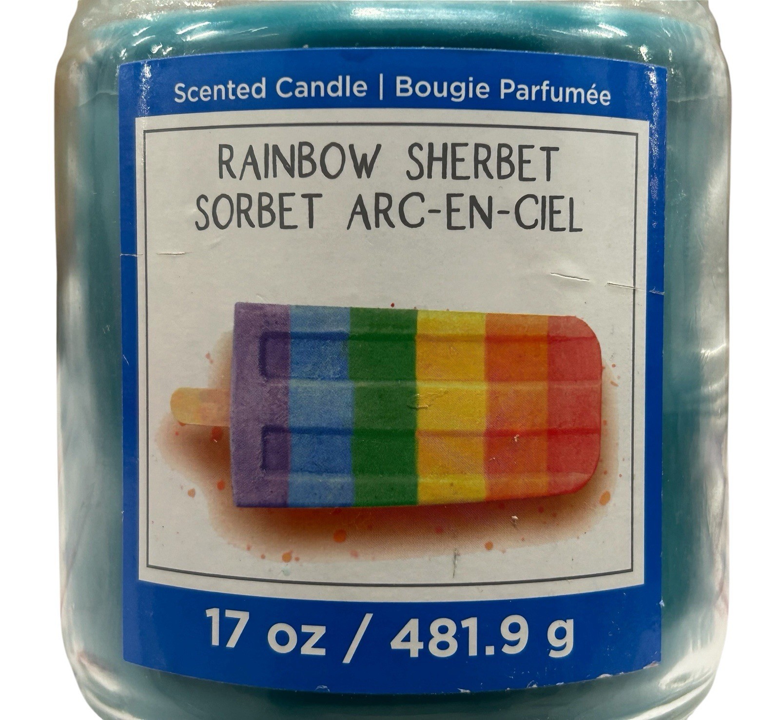 Ashland Scented Candle NEW 17 oz Large Jar Single Wick Summer RAINBOW SHERBET