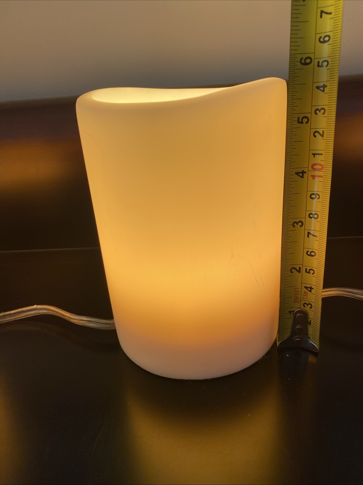Restoration Hardware Flameless 6 Pillar Candle String Lights 8” 7” + 5.5” High