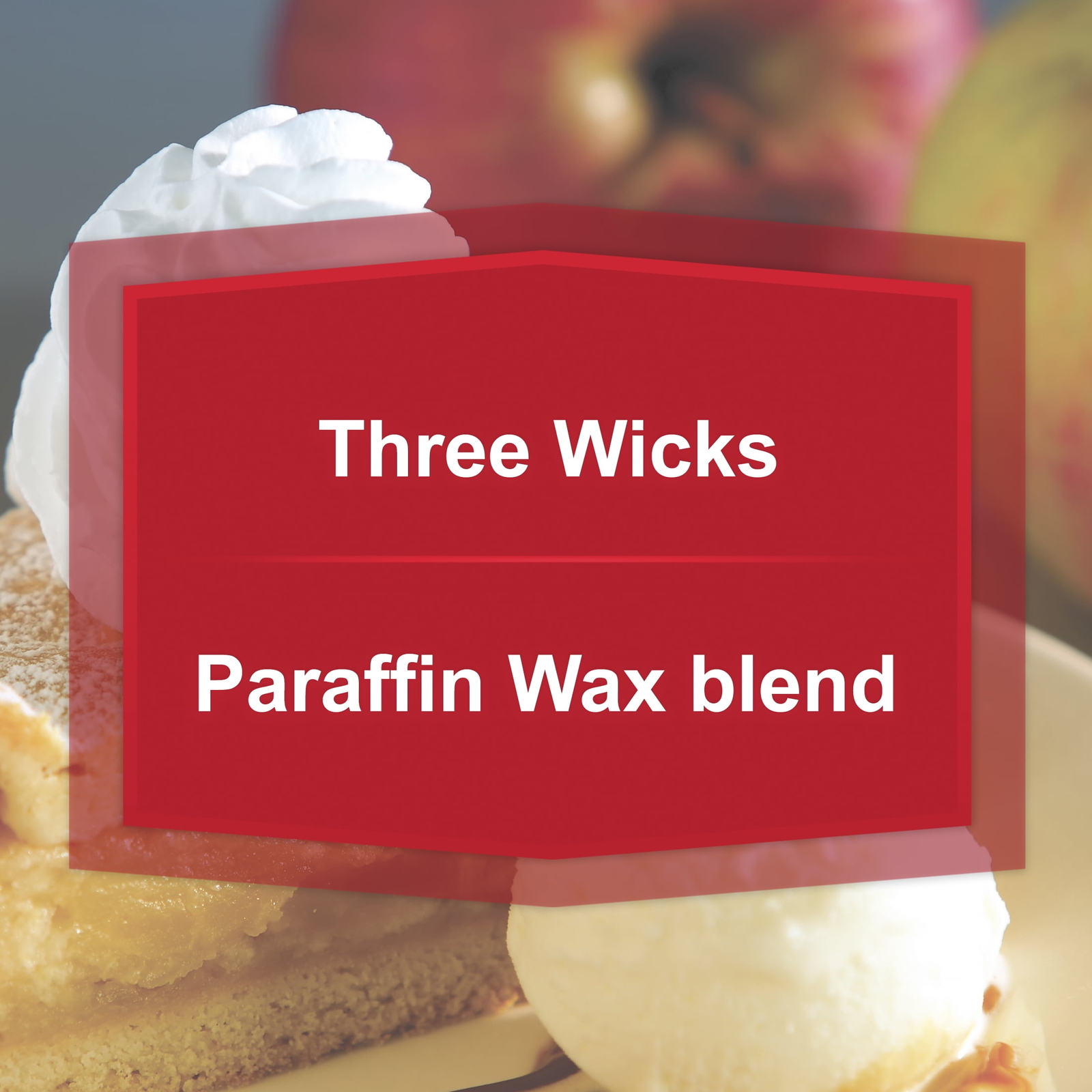 (4 pack) 11.5 Ounce Warm Apple Pie 3-Wick Glass Jar Candle