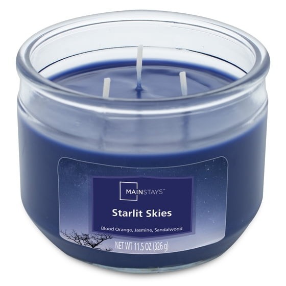 (3 pack) Mainstays Starlit Skies Scented 3 Wick Candle, 11.5 oz.