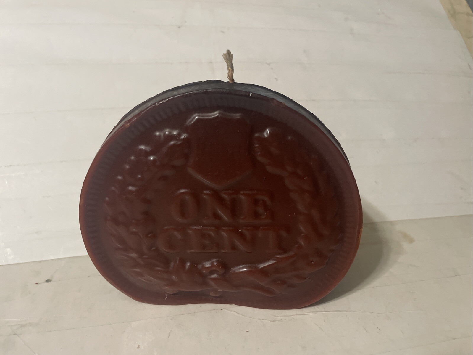 Vtg Indian Head Penny Cent Unused Wax Candle Rare
