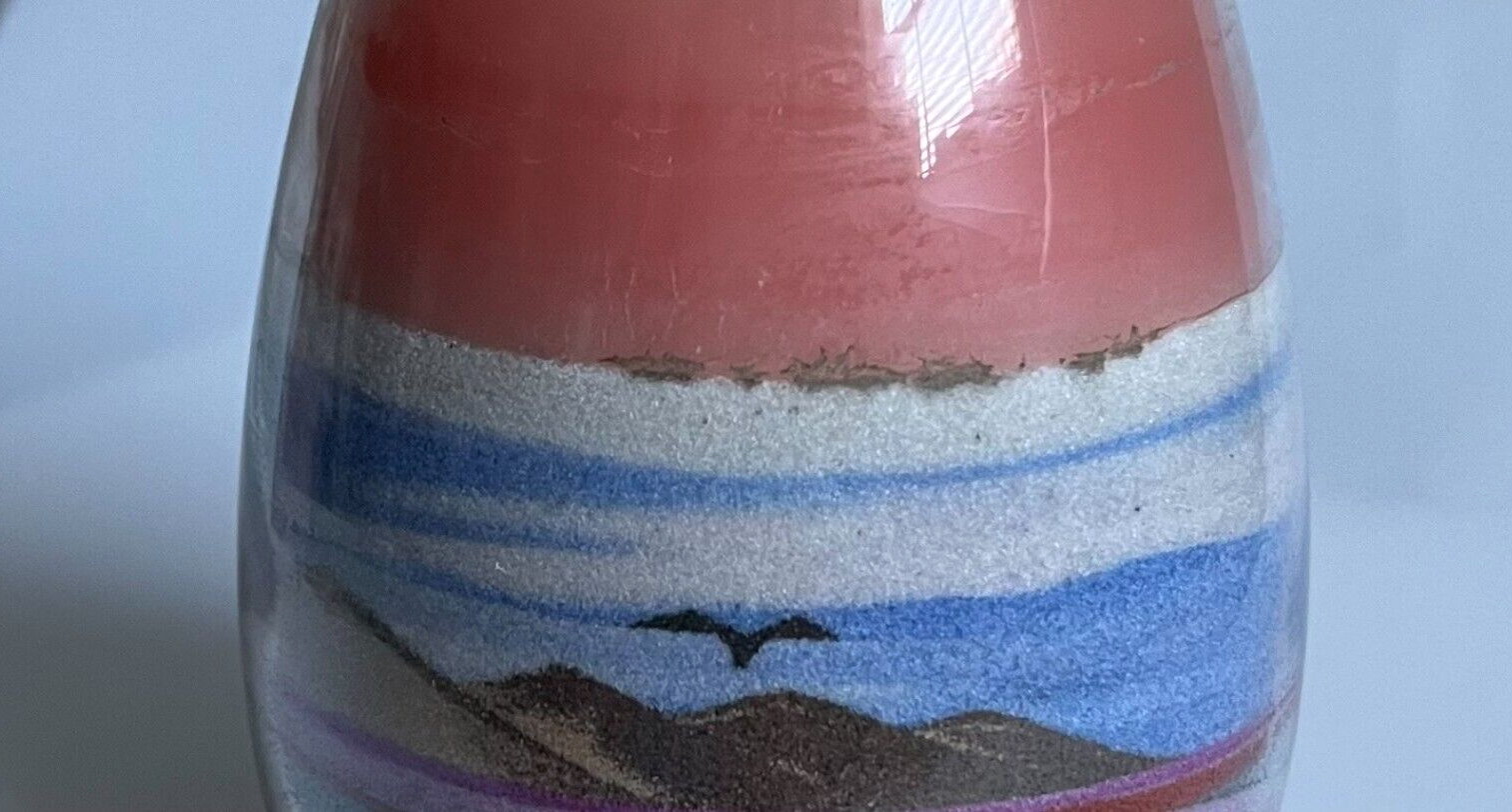 Retro Sand Art Home Decor Mountain Desert Blue Sky Southwest Candle