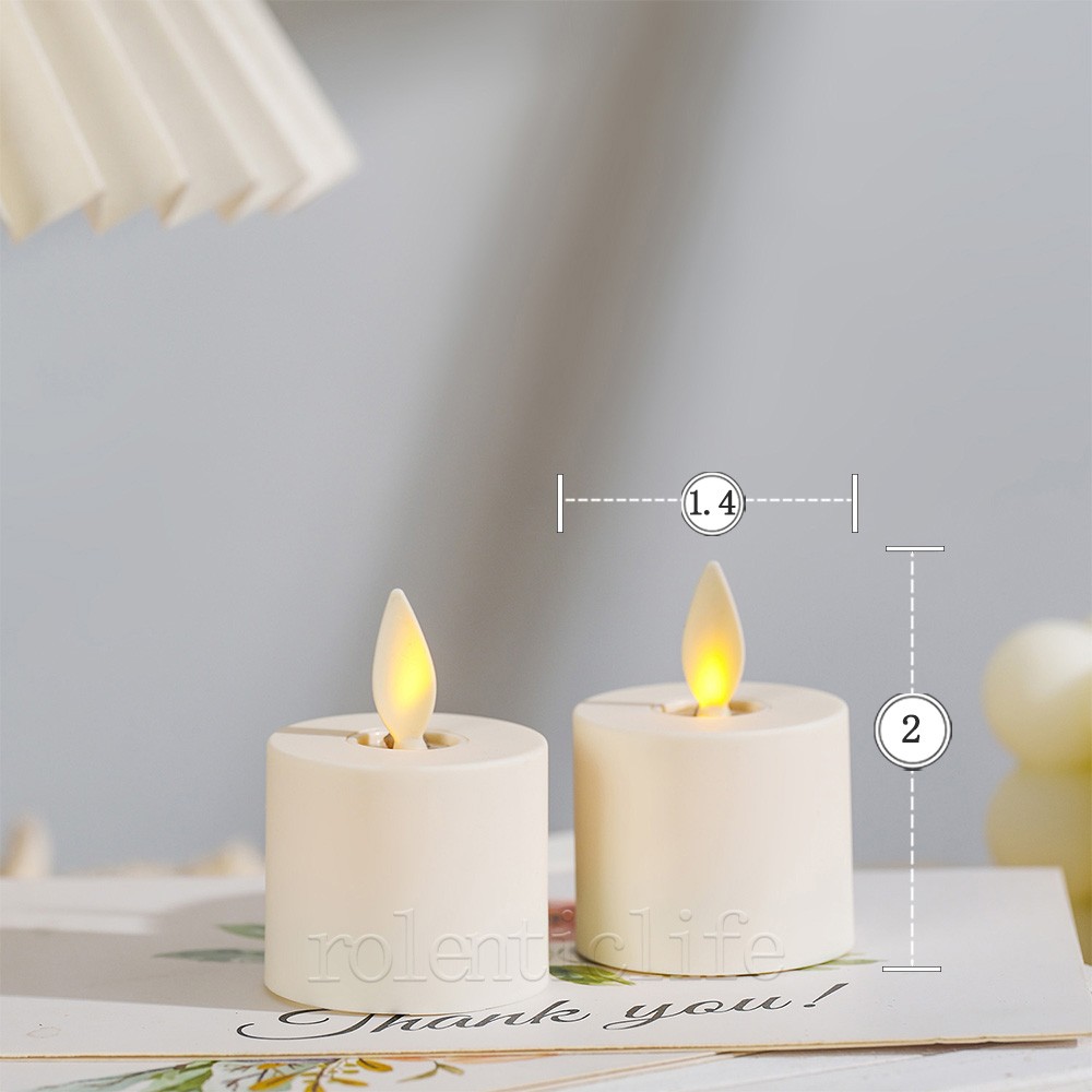 Luminara Flameless Ivory Tea Light Candles Timer Remote Battery Included,6-Pack