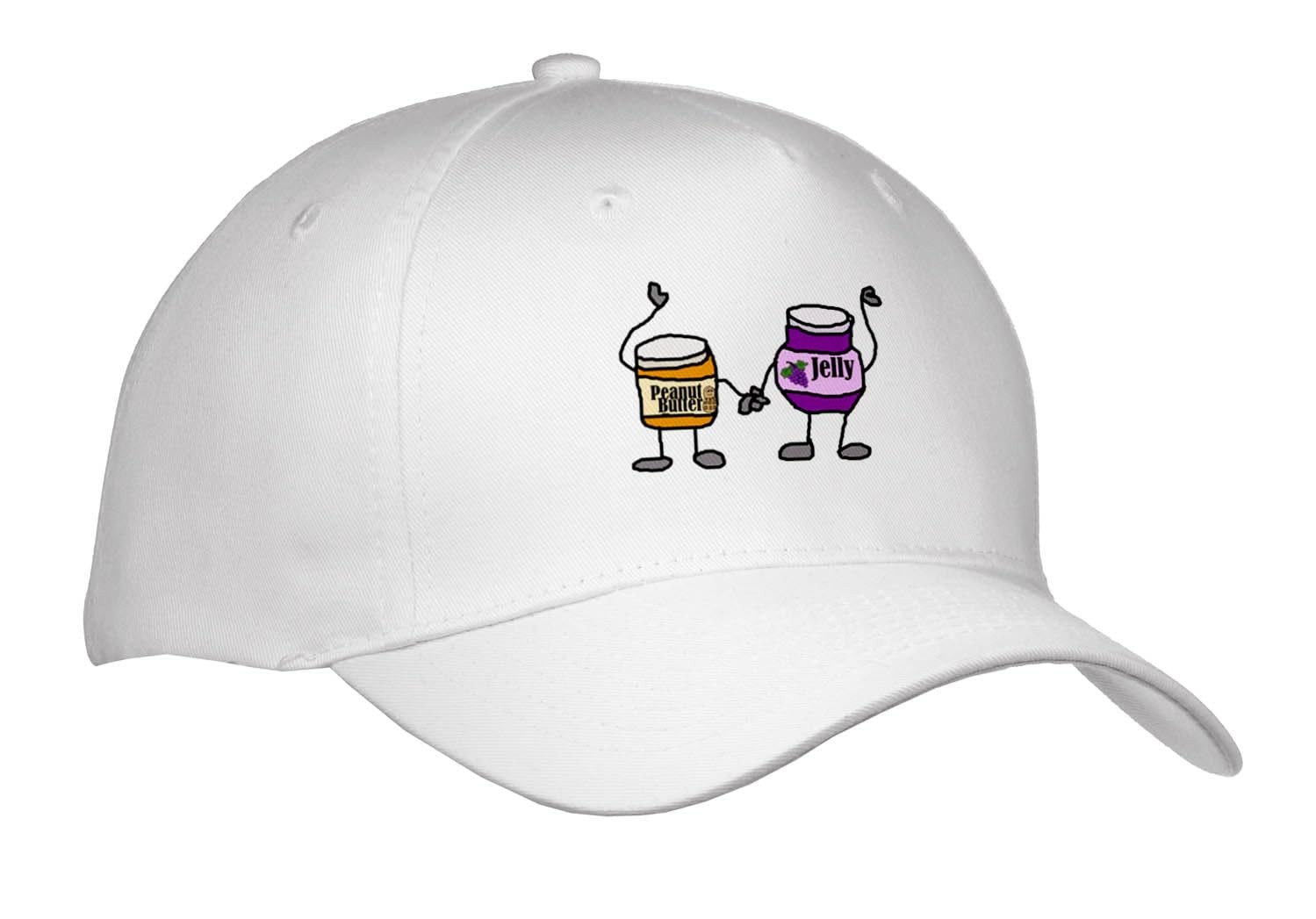 Adult Baseball Cap – Funny Cute Peanut Butter and Jelly Cartoon Characters Funny