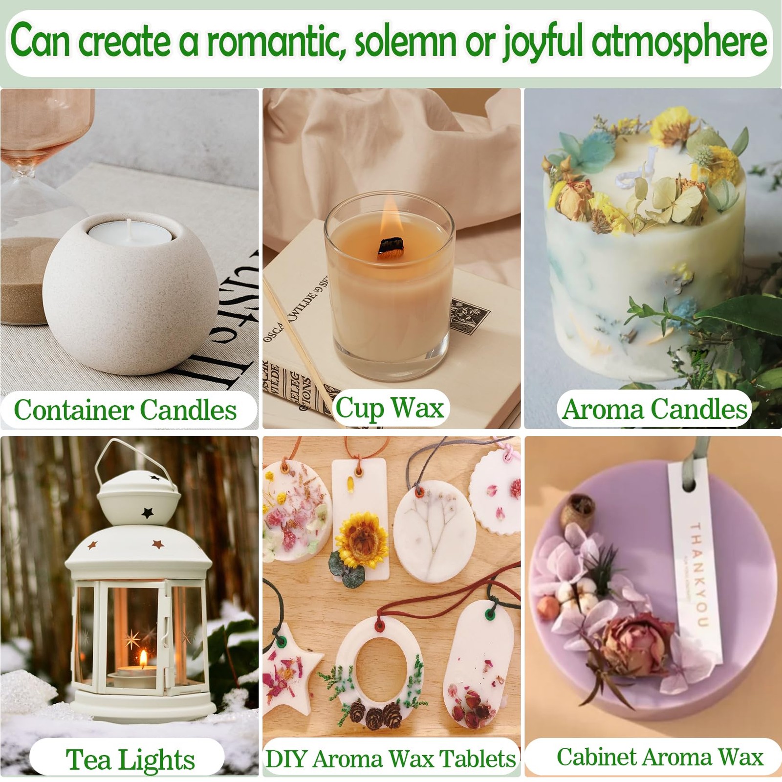 AHSNYLC Nature Soy Wax Flakes – DIY Pure Candle Making Soy-Wax 880g, White