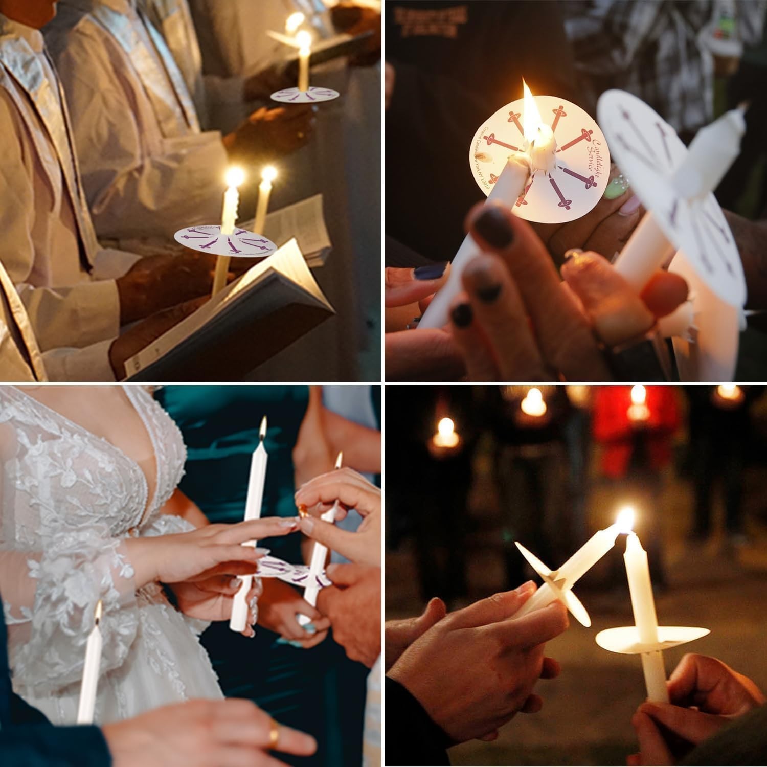 Elegant 4 Inch White Taper Candles – 40 Count for Weddings, Prayer & Home Decor