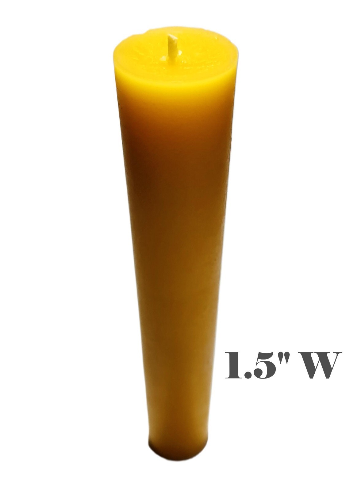 6 candles 1.5″ pure Beeswax pillar Candle 12″H , long burning time made in USA