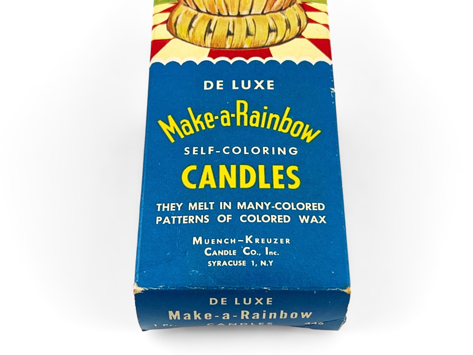 Vintage Emkay Make A Rainbow Colorful Candle 12”Melting Colors Hippie Boho NIB