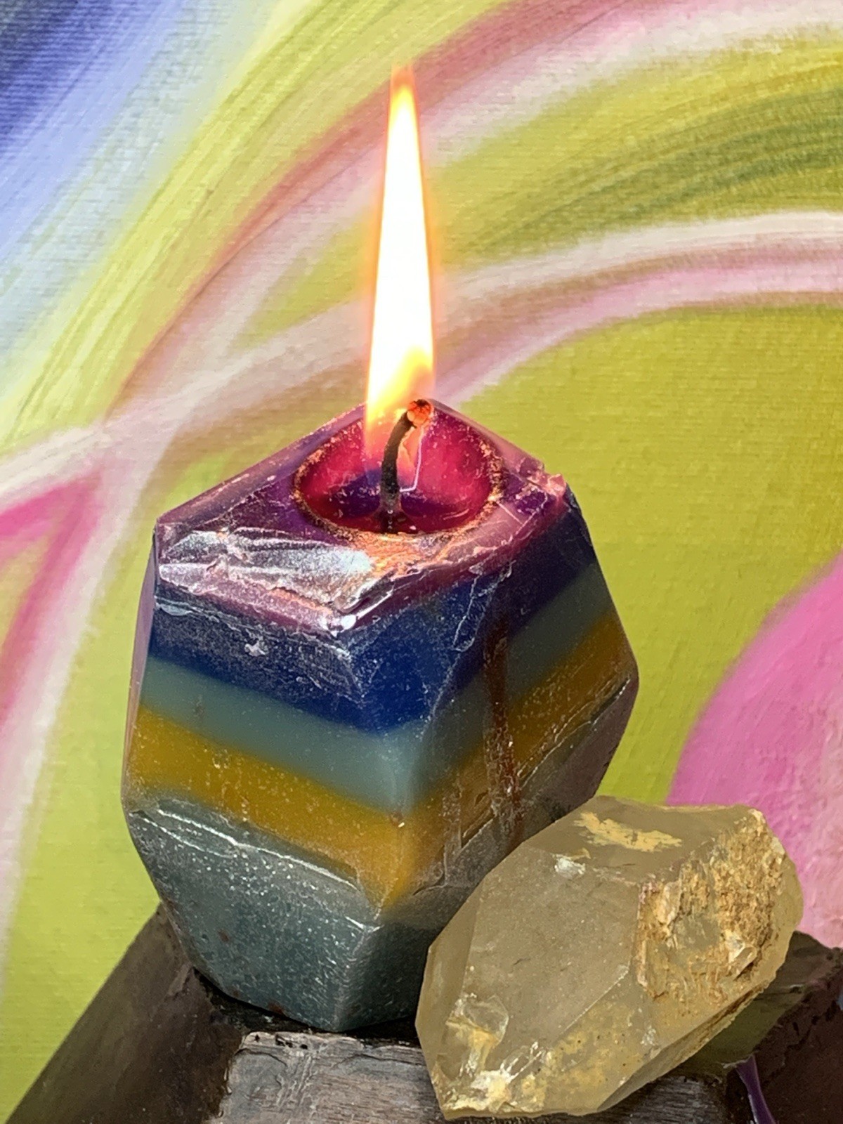 Burning Gem Candles: 3 Pack Of Crystal Candles For Home Decor, Limited Edition