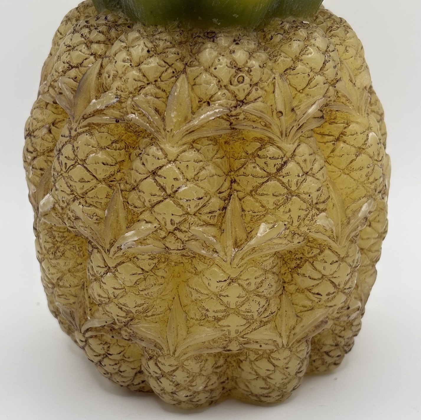 Vintage Siam Karat Figural Pineapple Candle 6” Yellow Tropical Decor NOS