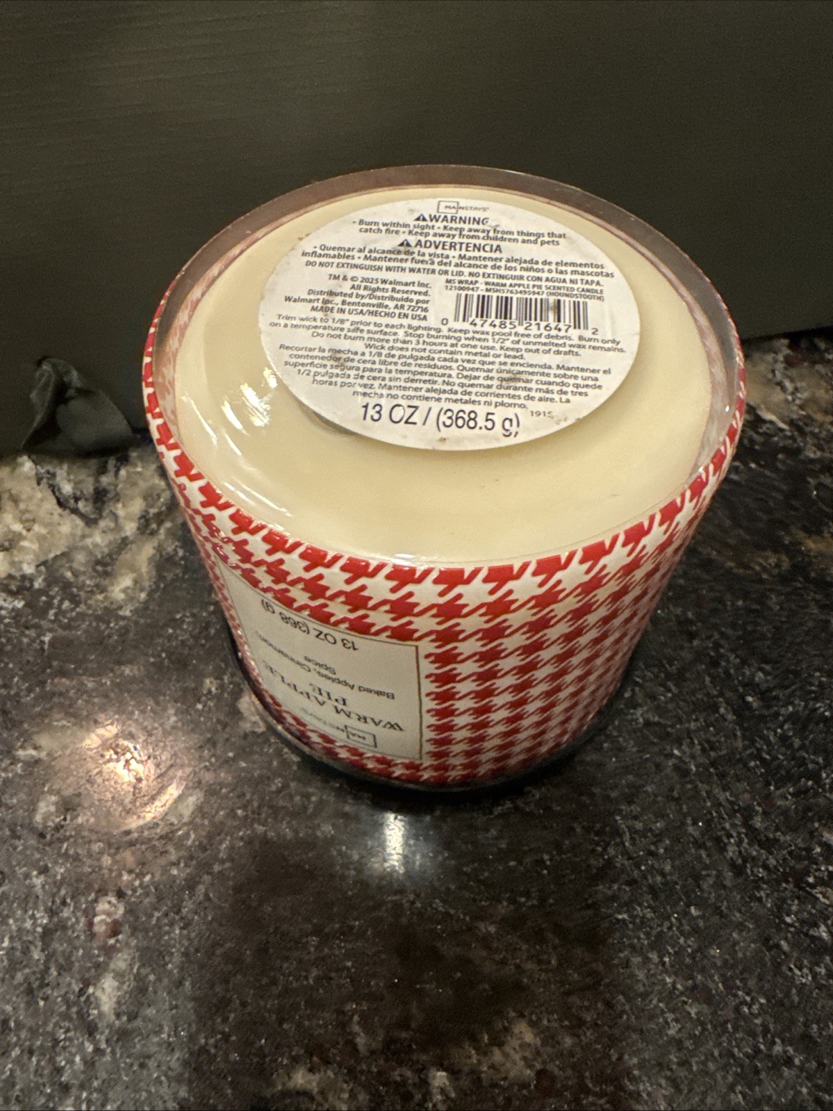 Mainstays Warm Apple Pie Baked Apples, Cinnamon Spice Candle 13 OZ New