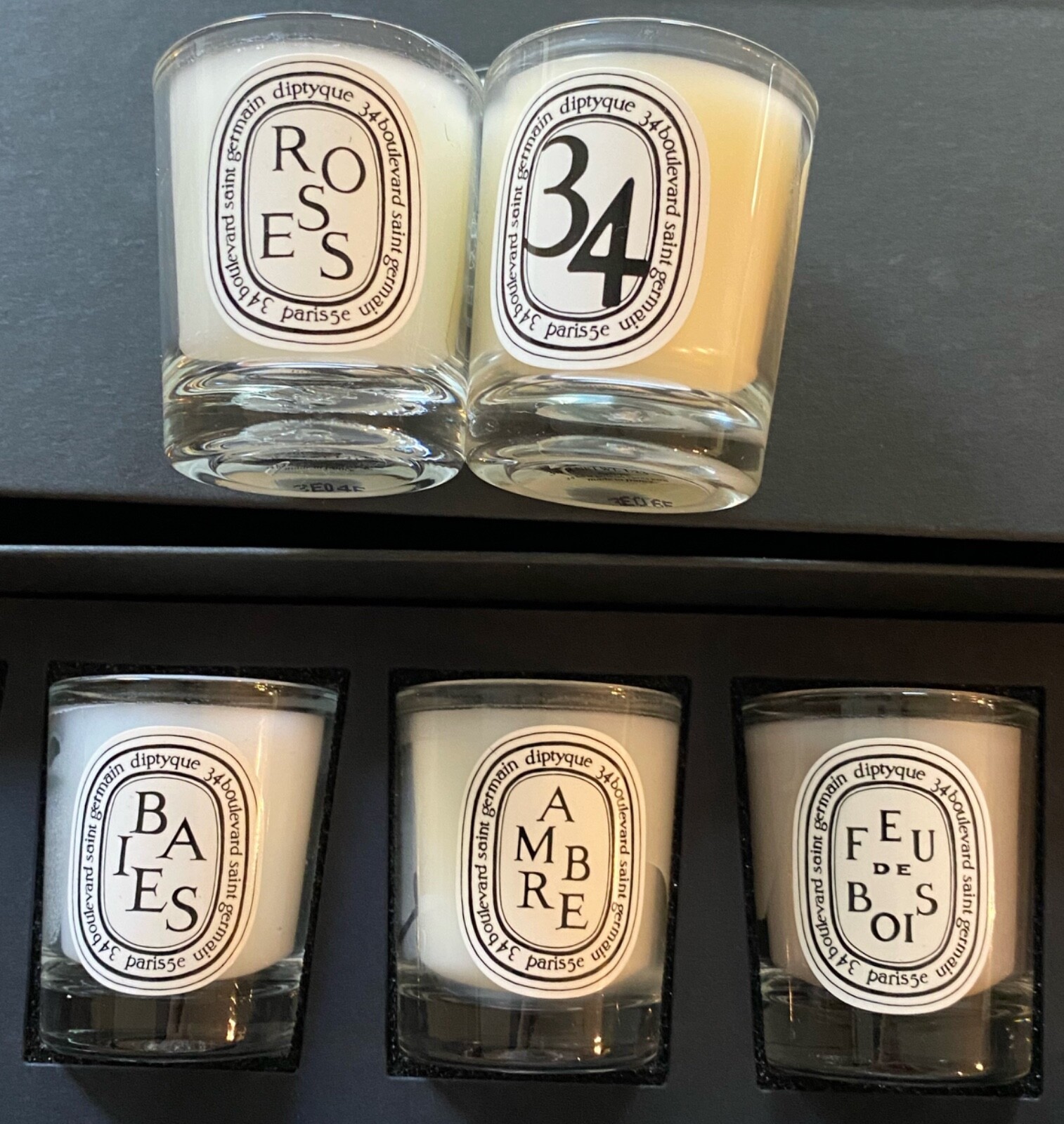 DIPTYQUE FREESIA BENJOIN SANTAL VANILLE CANNELLE NOISETIER ORANGER MINI CANDLE
