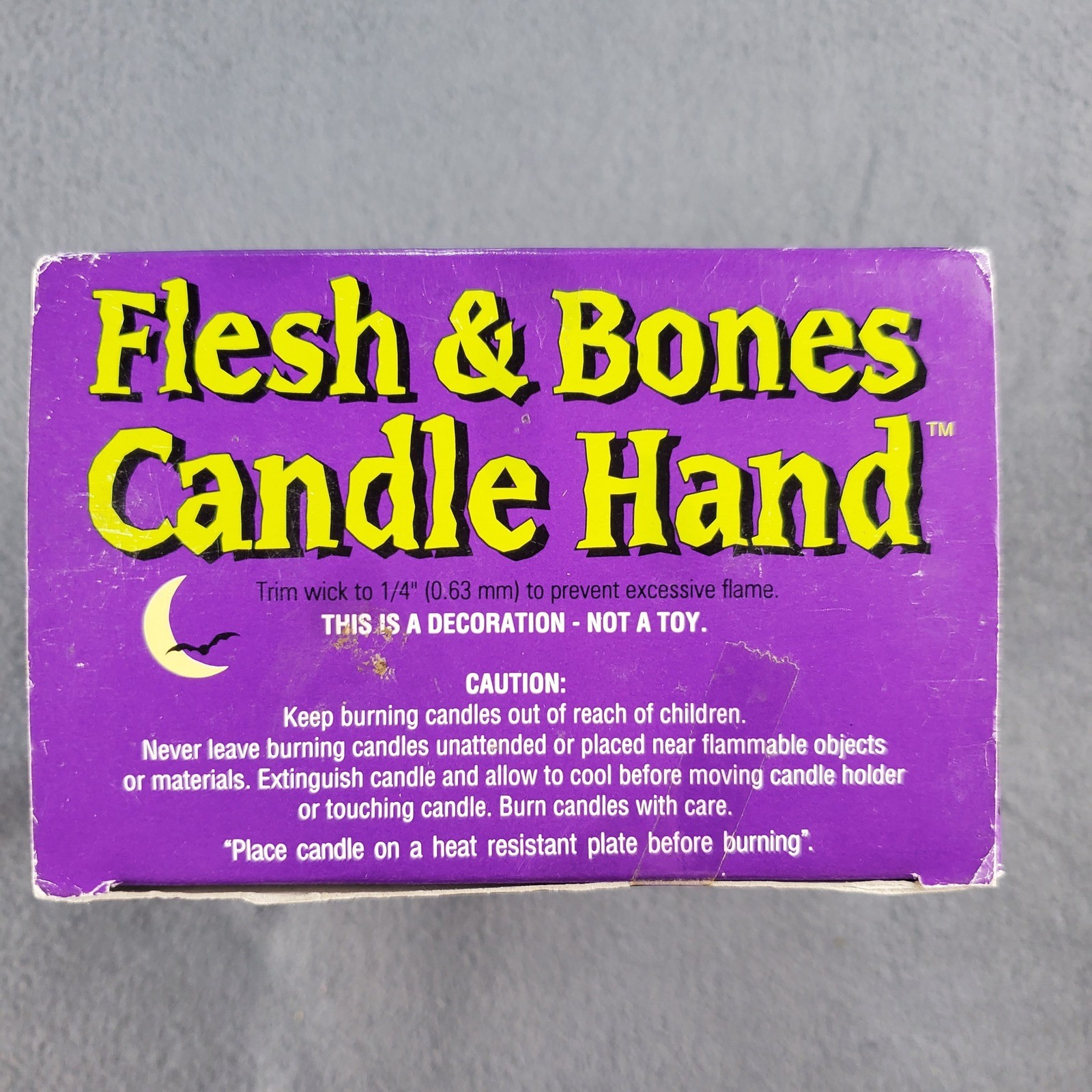 Flesh & Bones Candle Hand Halloween Decor, Open box
