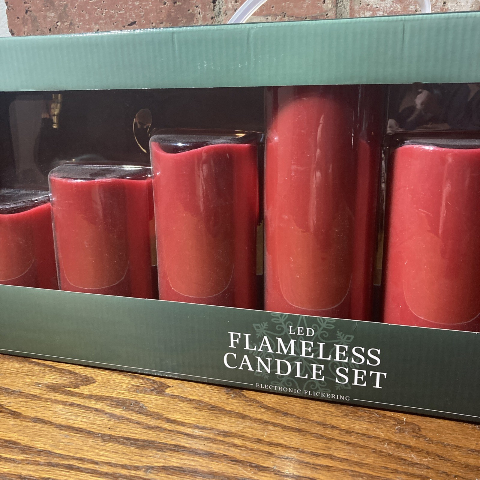 Autumn Fall Candle Set of 7 Flameless LED Halloween Electronic Flickering Orange