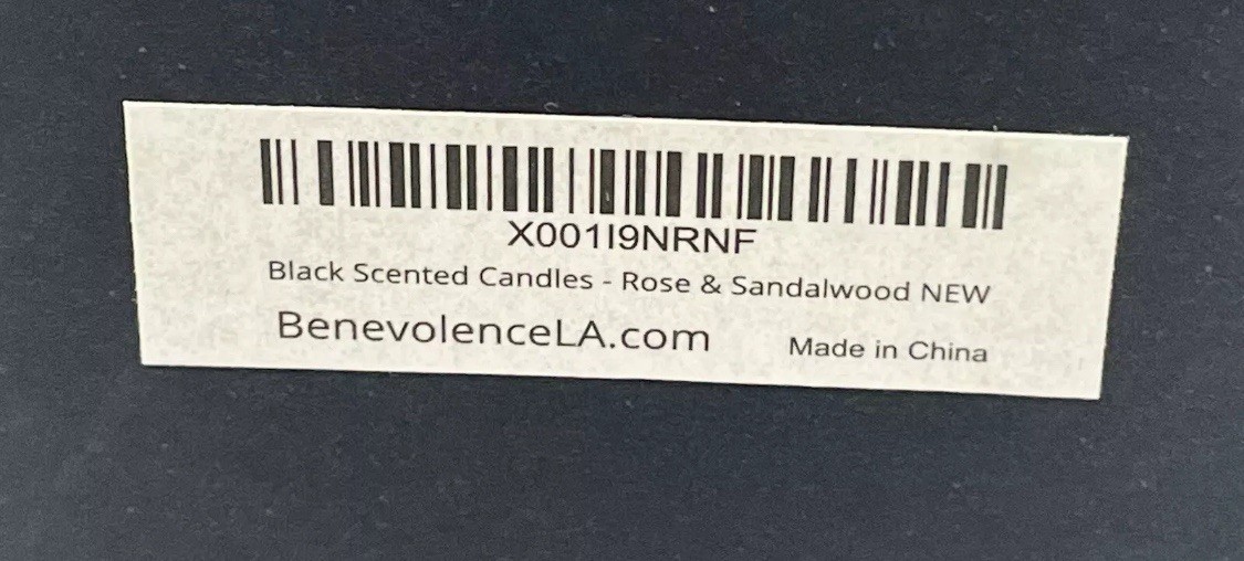 Benevolence Los Angeles Candle Rose & Sandalwood 220g/7.75oz. New In Box