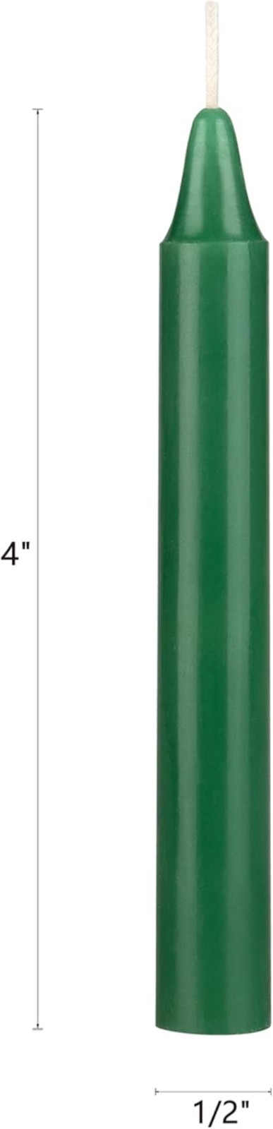 Versatile 40 Count Green Mini Taper Candles – Clean Burning and Ideal for Magic