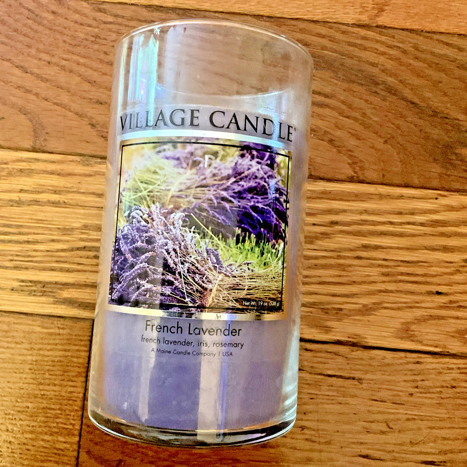 Yankee Candle French Lavender 2 Wick Burned 1 Time Jar 24 OZ 23036 Bathroom