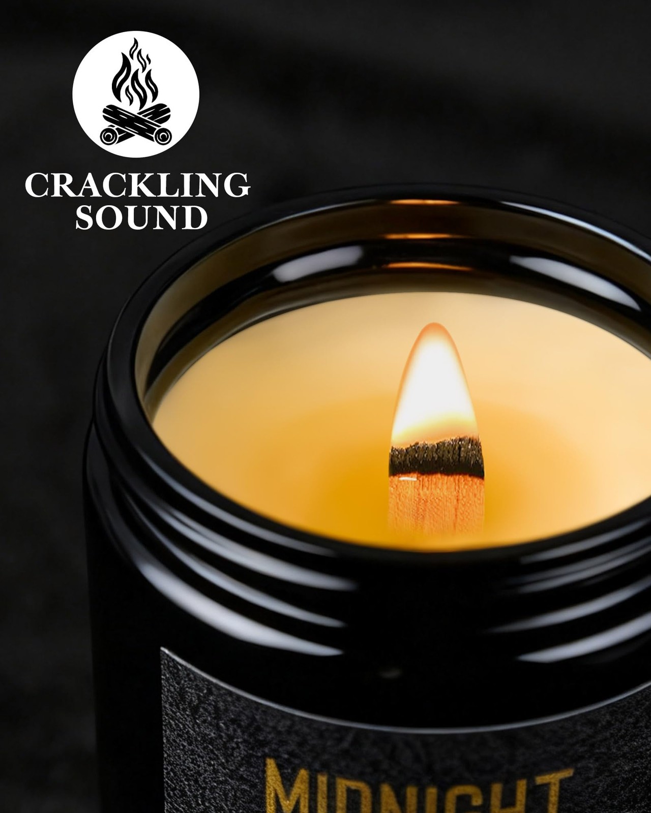 Men’s Candle Gift Set, 4 Pack Crackling Wood Wick Soy Scented Candles, 36oz M