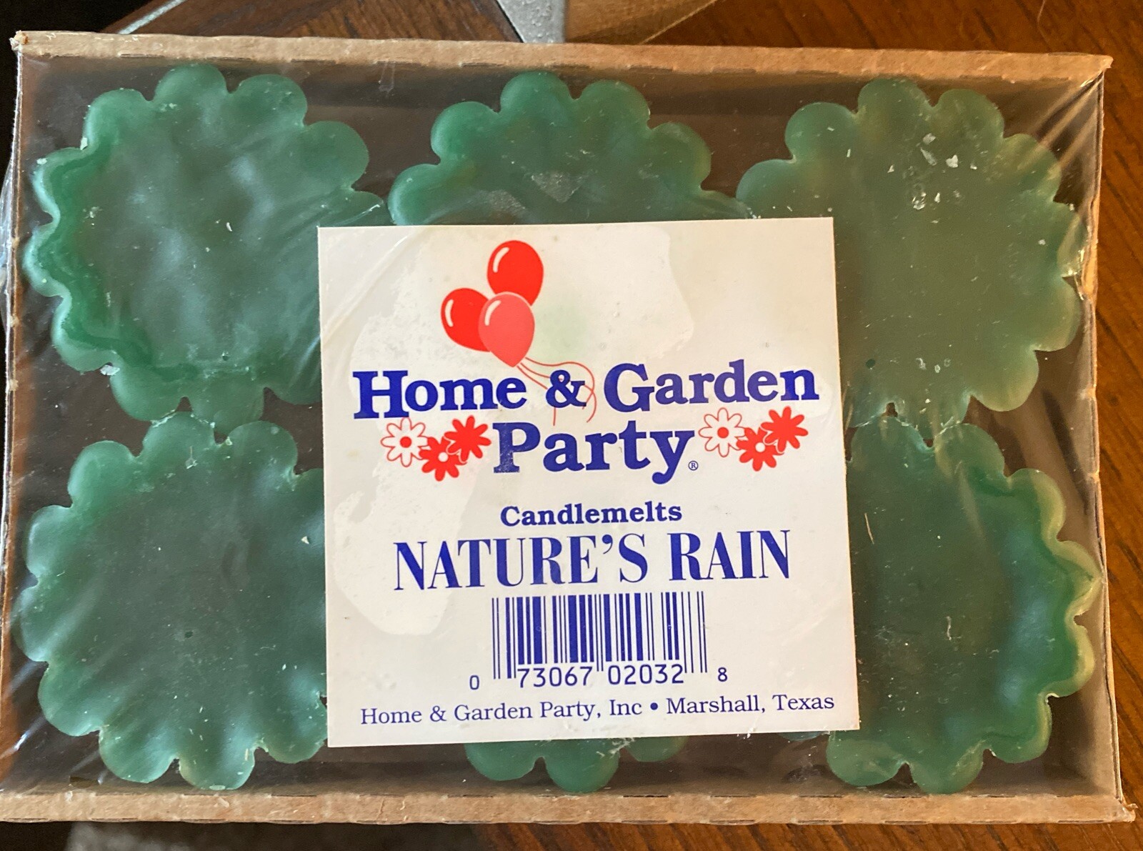 NWT Set of 6 Home & Garden Party Nature’s Rain Green Candlemelts