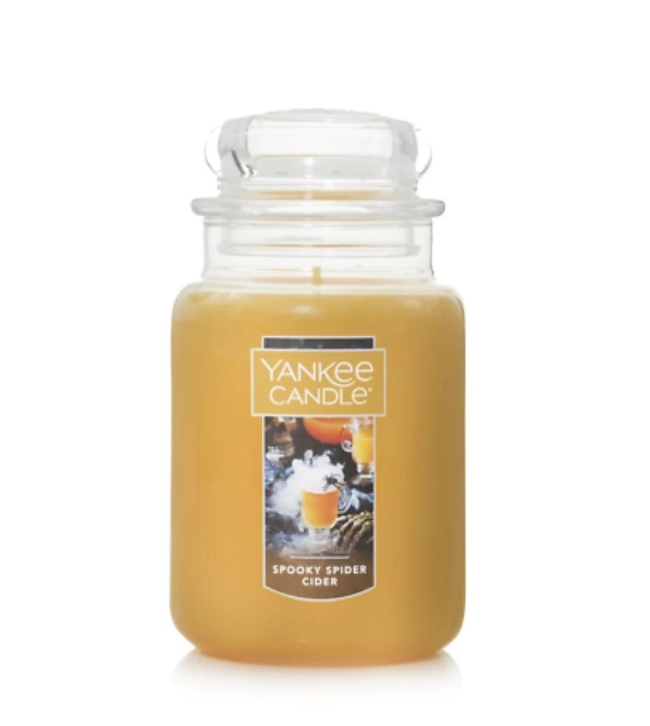 ☆☆Yankee candle☆☆Spooky Spider Cider Large Jar Candles,Fresh Scent