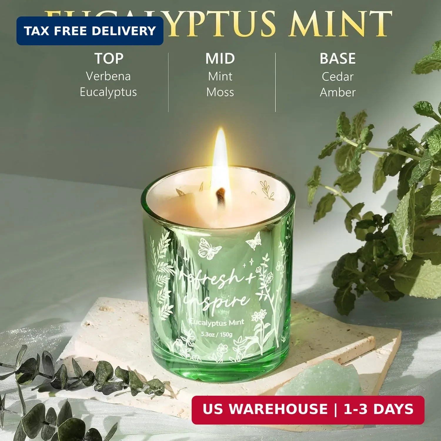 Scented Candles for Women, 3 Pack Soy Wax Candle Gift Sets for Home Scented | Ho