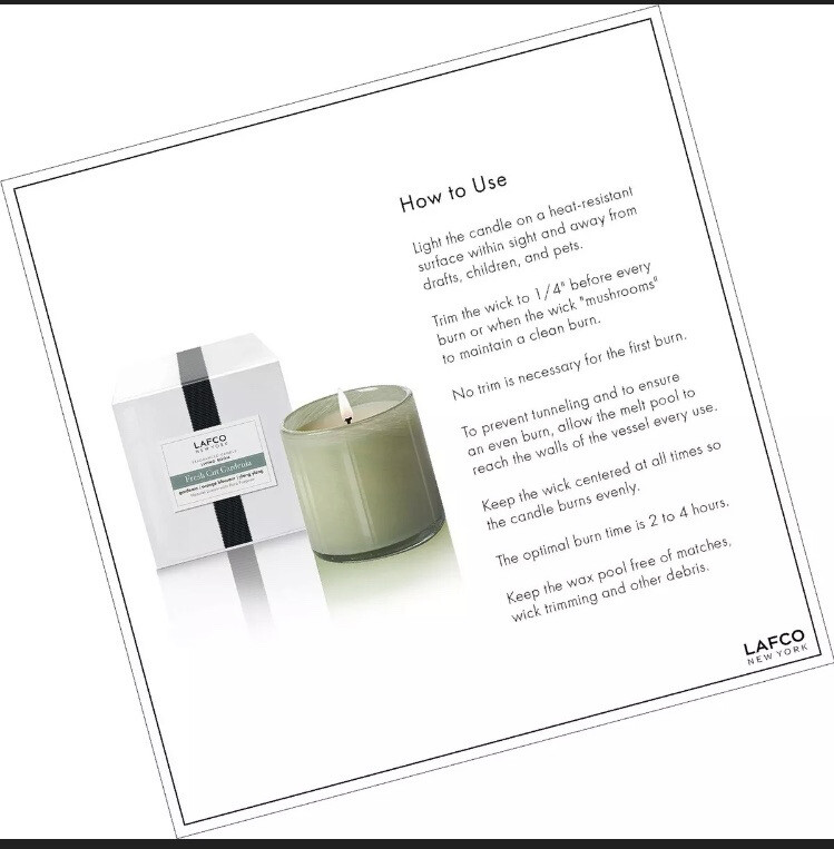 LAFCO New York House & Home Candle Living Room – Fresh Cut Gardenia
