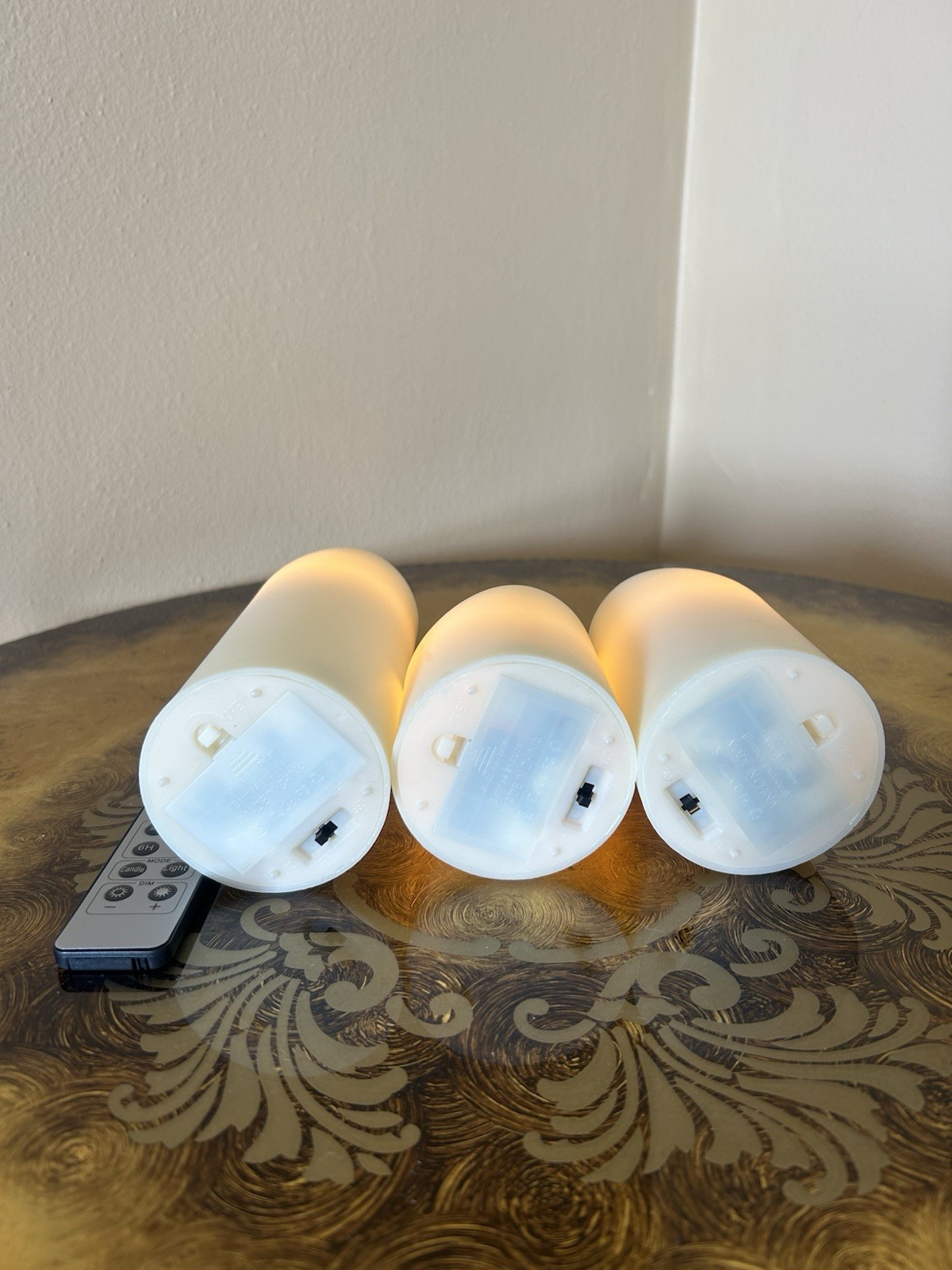 Flameless Candles Flickering 3D Moving Flame, Last 1000+ Hours Battery Set Of 3
