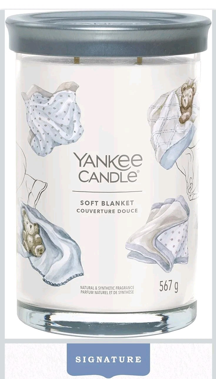 Yankee Candle Soft Blanket Tumbler Jar Vintage Retired NEW 20oz