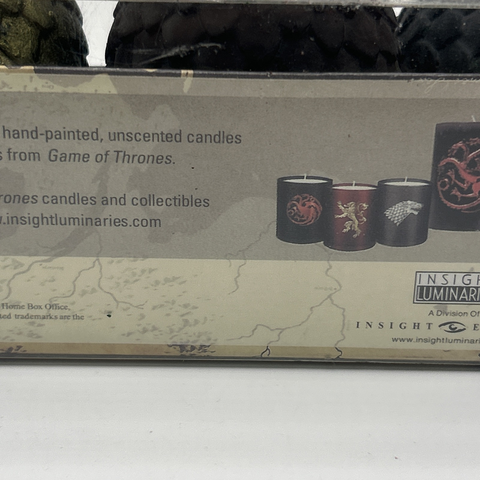 NEW Set Of 3 Game of Thrones Dragon Egg Candles From HBO Series COLLECTIBLES
