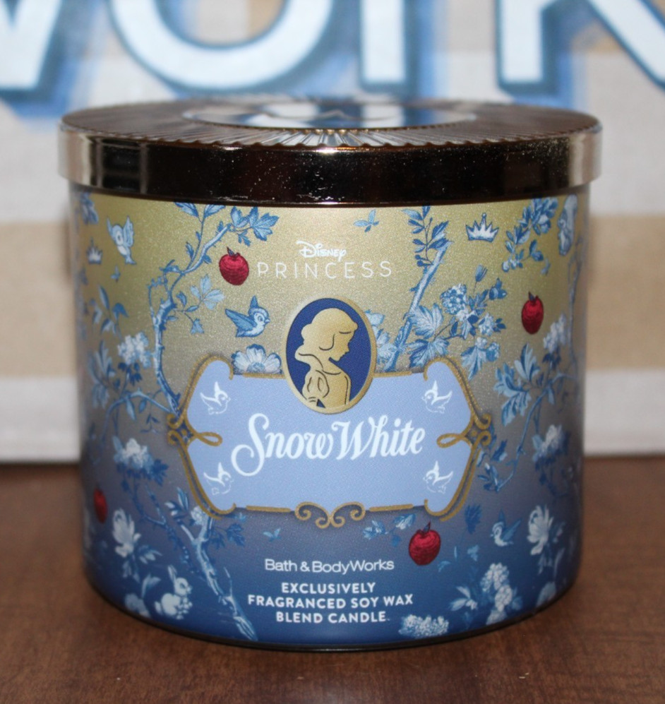 DISNEY PRINCESS SNOW WHITE CANDLE LARGE 14.5oz 3 wick Bath Body Works SOY WAX