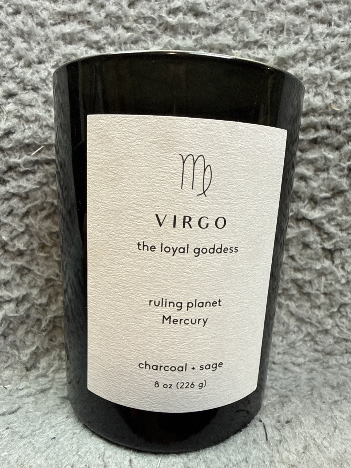 5x Project 62 Glass Jar Virgo Zodiac Soy Wax Blend Candle Charcoal + Sage
