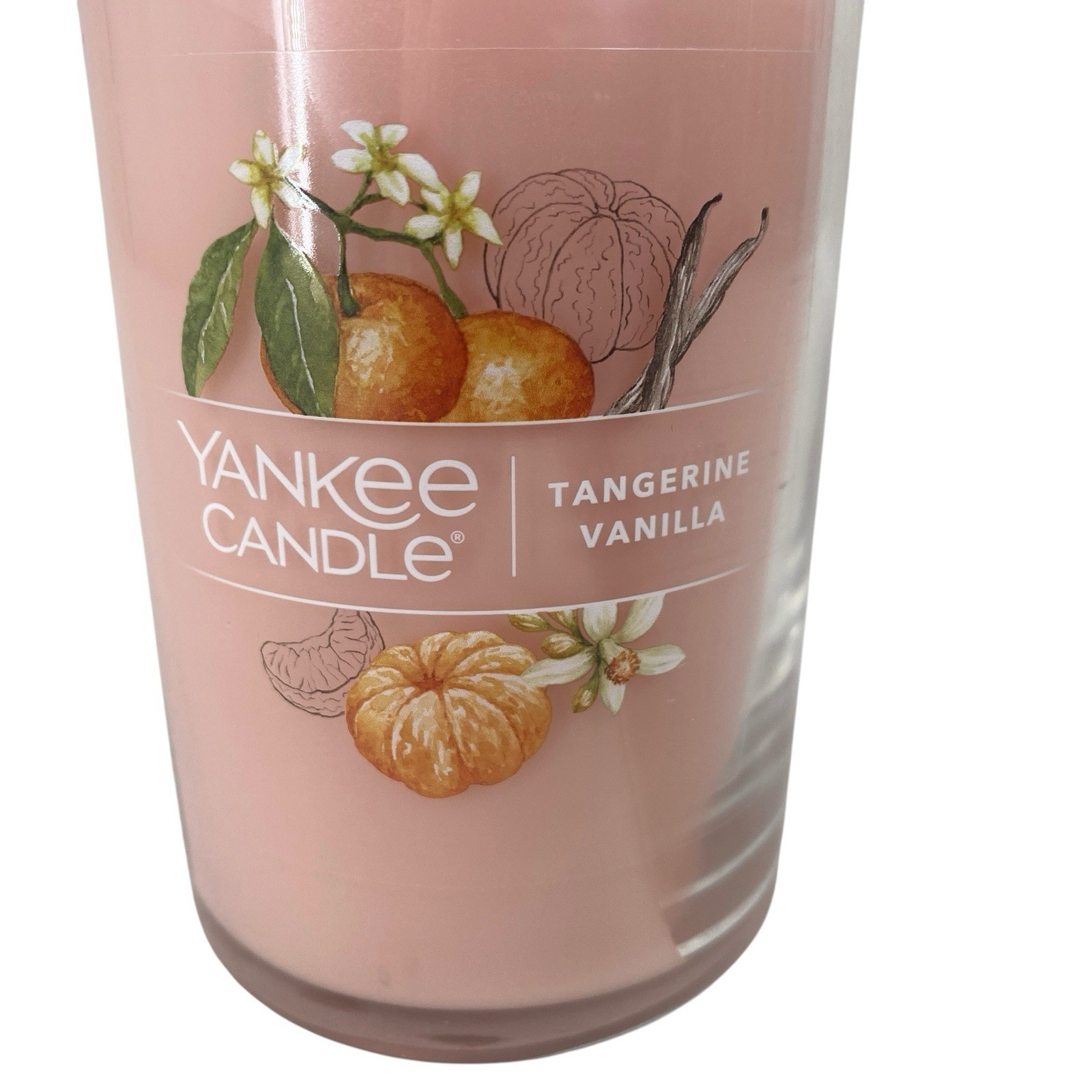 Yankee Candle 70+HR Tangerine Vanilla Candle Medium Pillar 14.25 oz Single Wick