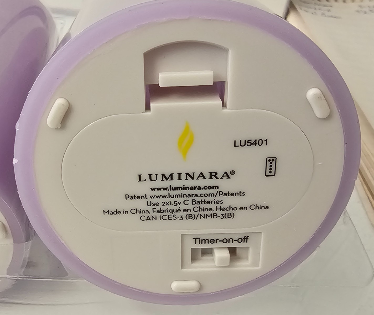 Luminara Wisteria 3 Pillar Candle Set Remote Control 4.5, 5.5 & 6.5″ X 3″