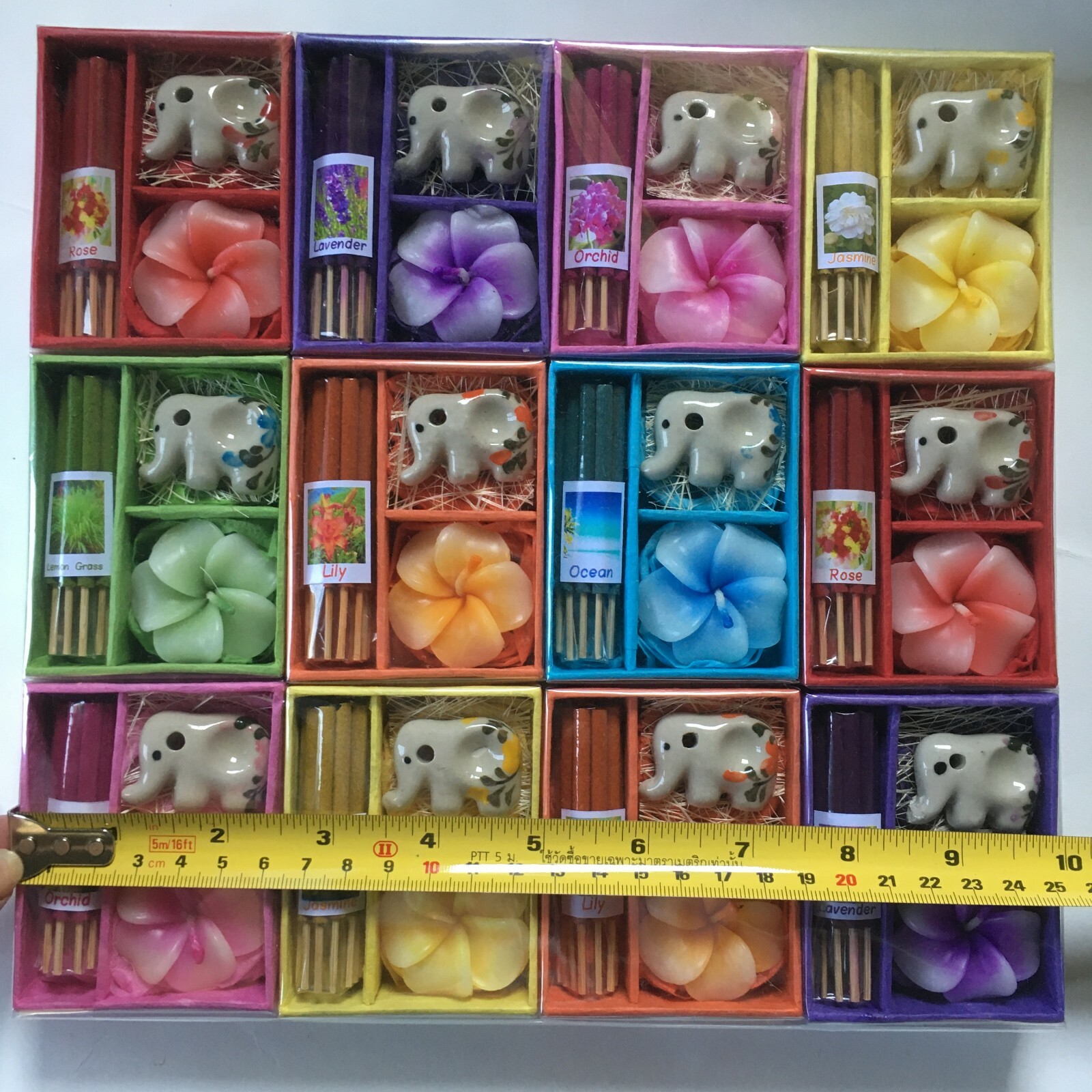 12 Pcs Incense Sticks Burn Candle Thai Aroma Spa Relax Handmade Gift