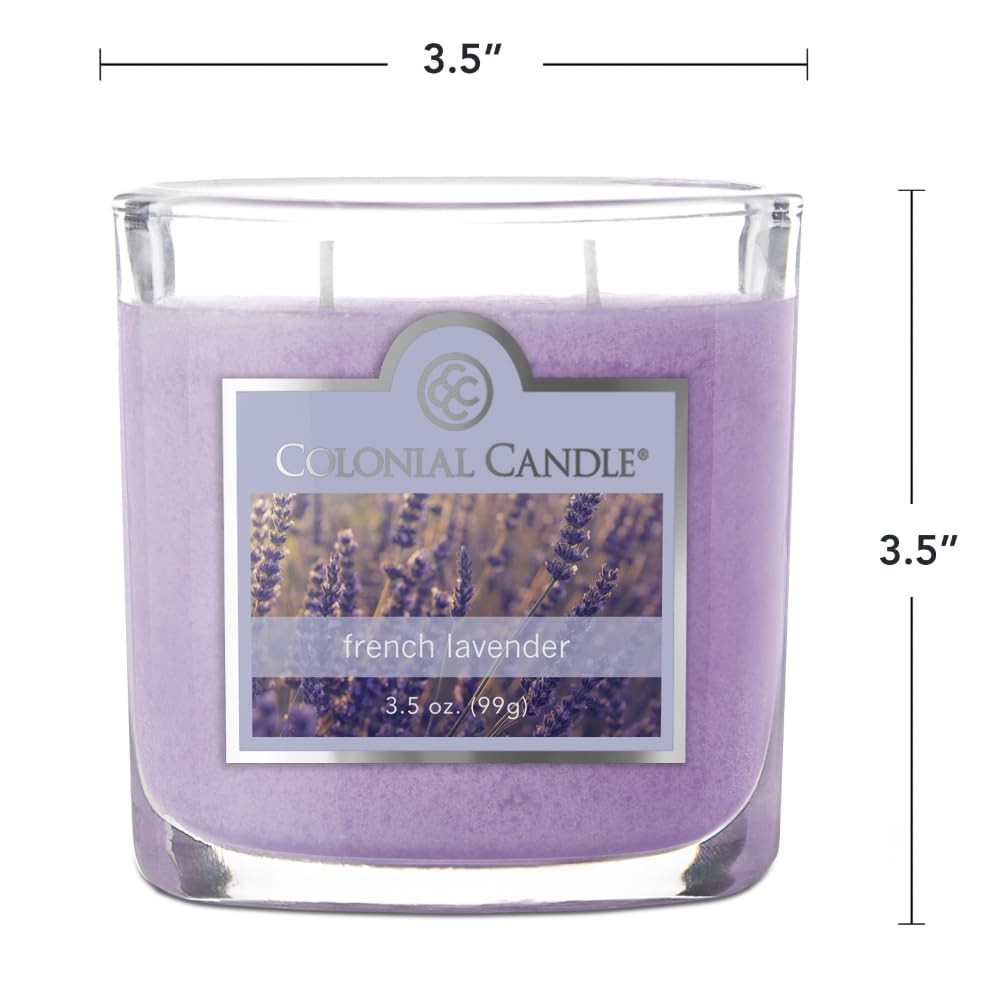 French Lavender Scented Jar Candle, 2 Wick, 3.5 oz, Mottled Wax