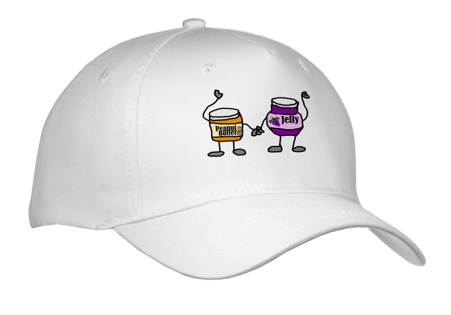 Adult Baseball Cap – Funny Cute Peanut Butter and Jelly Cartoon Characters Funny