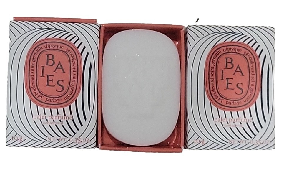 2 x Diptyque Baies Scented Oval PALER PARFUM 0.35 oz.EACH.