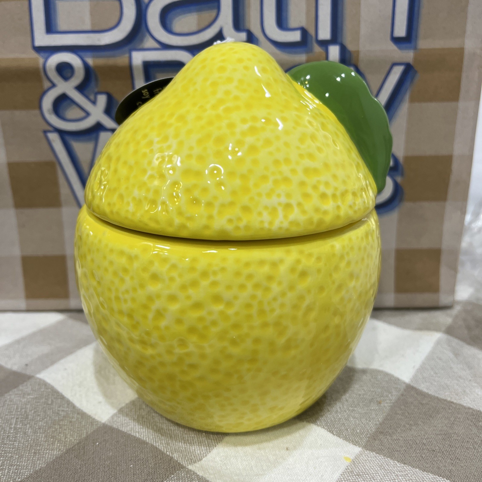 Bath & Body Works FRESH AMALFI LEMON 🍋 Scented SINGLE Wick FIGURAL CANDLE