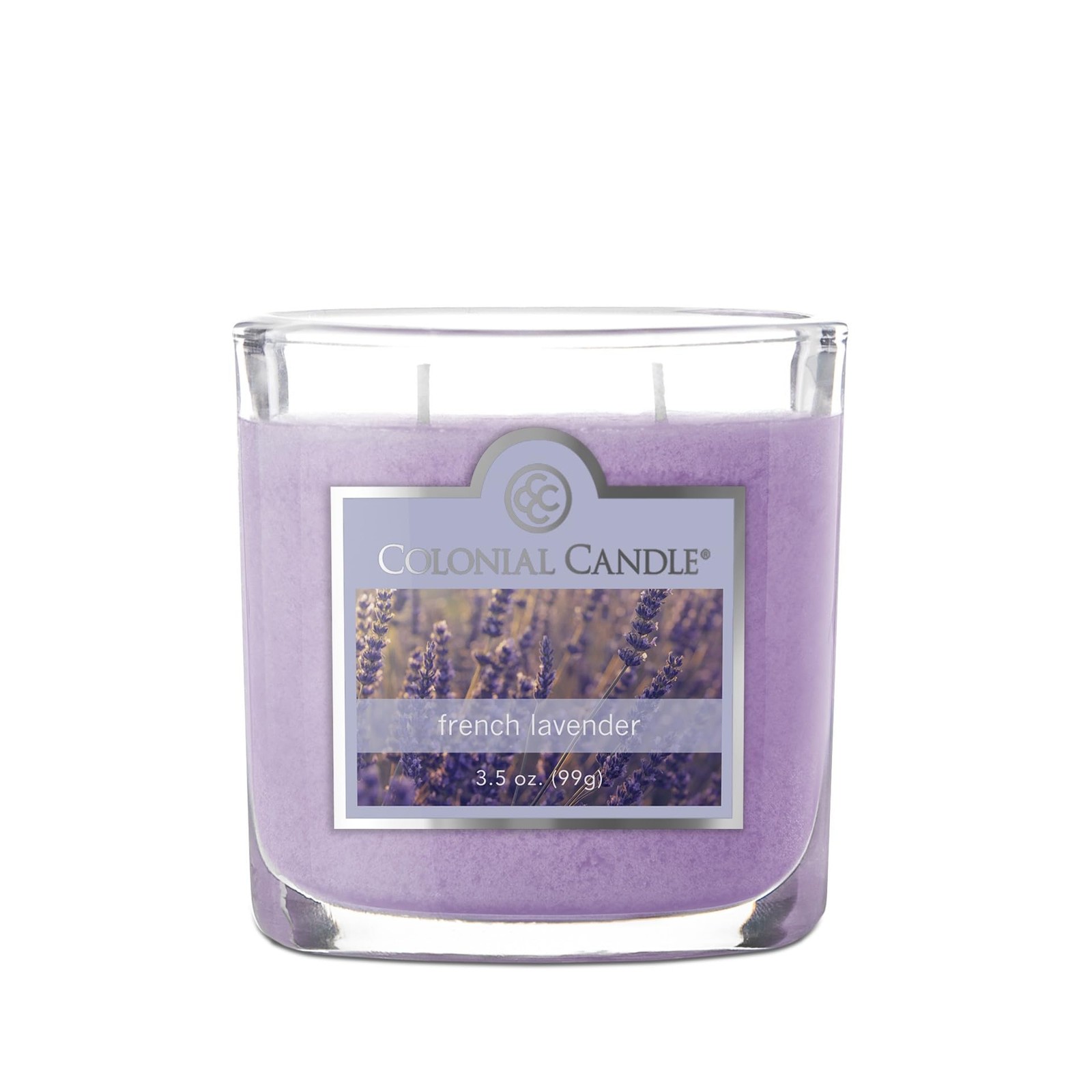 French Lavender Scented Jar Candle, 2 Wick, 3.5 oz, Mottled Wax