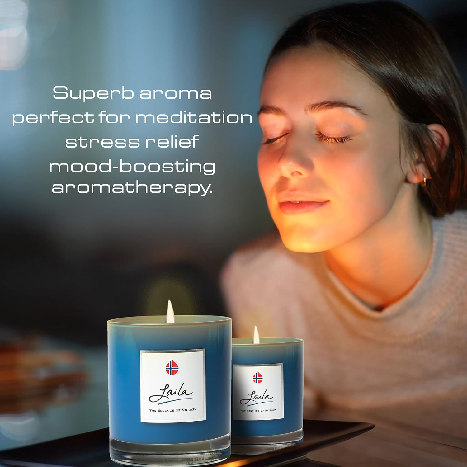 Laila Perfume Candle – Soy Wax Scented Candles for Home, Bathroom and Spa Room –