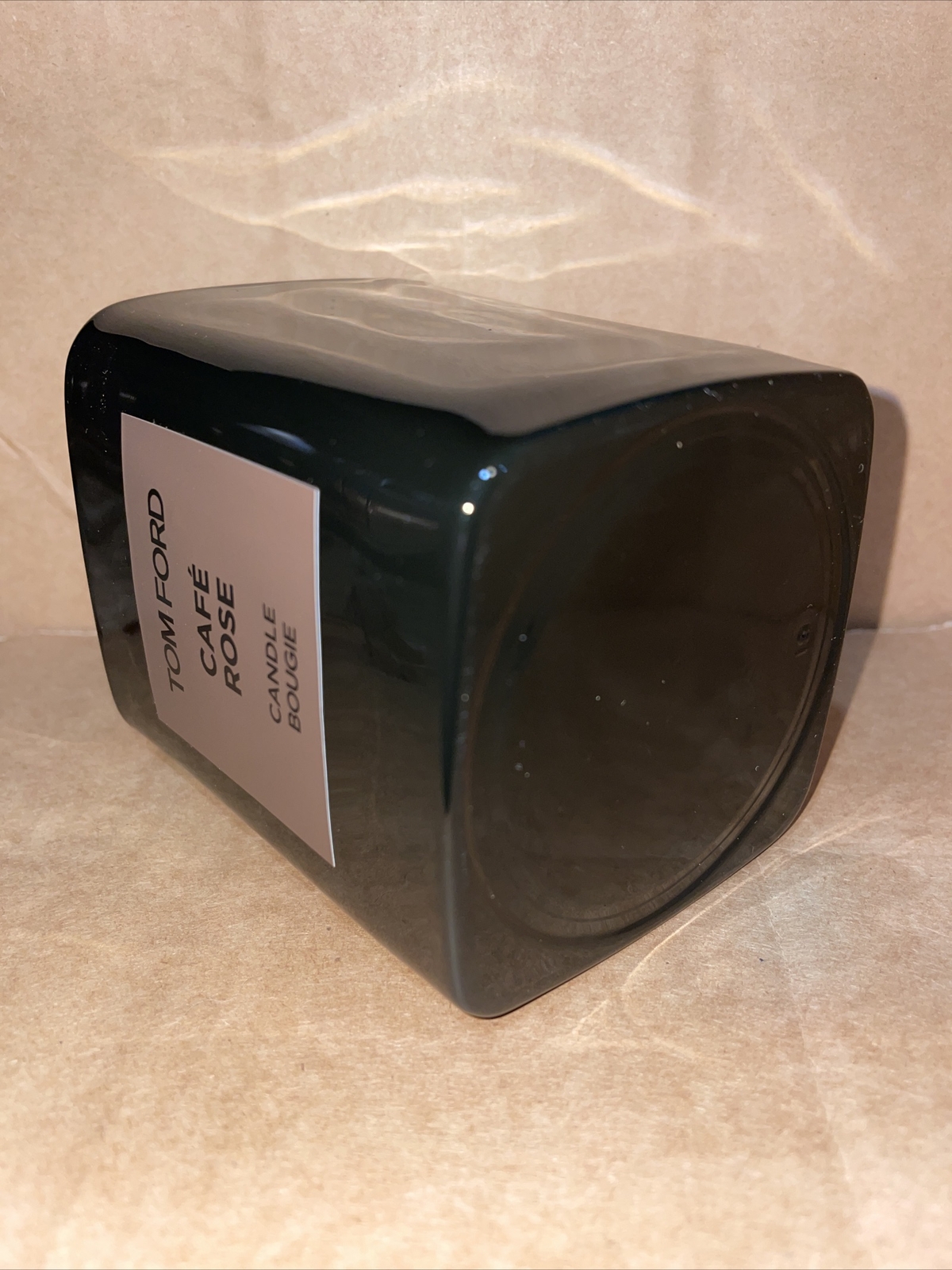 CAFE ROSE Tom Ford Candle Bougie in Brown Glass IMPERFECT New No Box