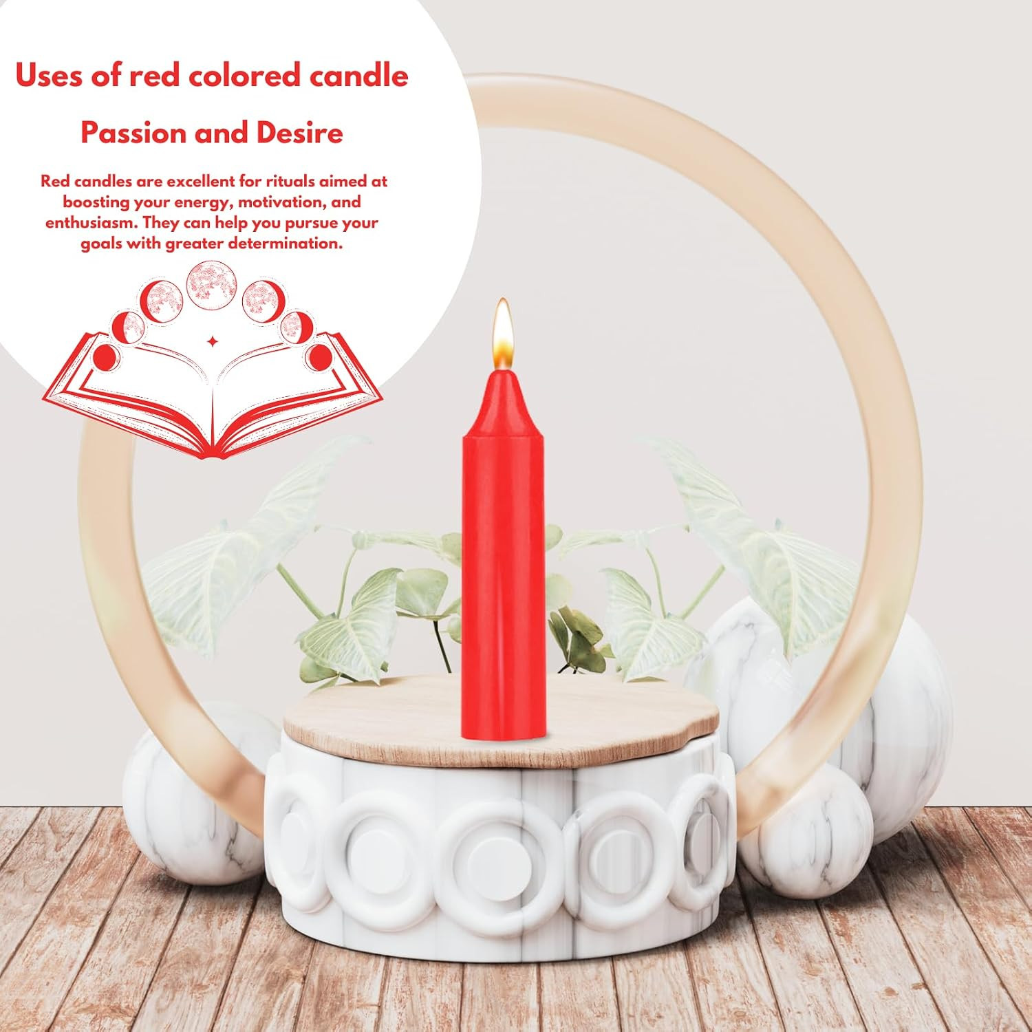 Box of 12 Red Candles |4 Inches Dripless Paraffin Wax Candles | Witchcraft Suppl